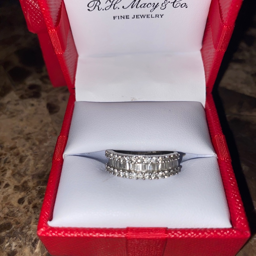Beautiful diamond anniversary band in white gold